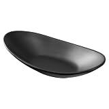 MumdoYAL Nero svuotatasche，21x11cm，Vassoio ovale per ciotole，svuota tasche da ingresso，centrotavola moderno design，porta caramelle da tavolo