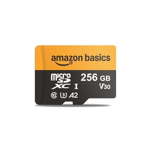 Amazon Basics, Scheda Micro SD da 256 GB con adattatore