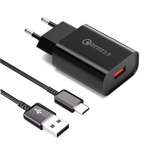 Caricatore Rapido Alimentatore e Cavo Tipo C 2M per Samsung Galaxy A15/A14/A25/A34/A35A55/A54/A53/A51/A50/A42/A40/A33/A32/A23/A20e/A13/A12/A04S/S21/S20/S10/S9/S8/Plus/M35/M15
