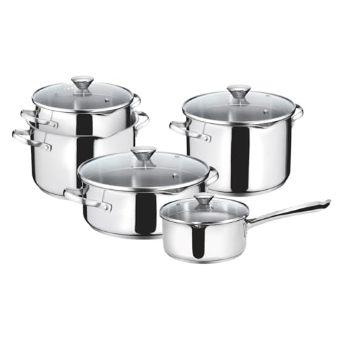 Lagostina Smart Set Pentole Acciaio Inox 9 Pezzi