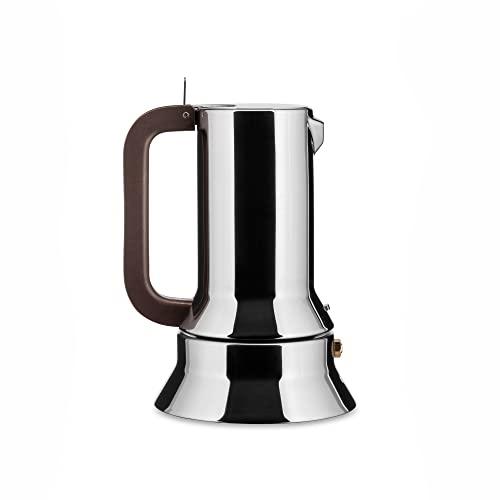 Alessi 9090/3 Caffettiera con Fondo a Induzione di Design in Acciaio Inox, 3 Tazze, 15 centilitri