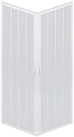 Box Doccia A Soffietto Liberte’ 80×120 CM Angolare Riducibile Colore Bianco Pastello