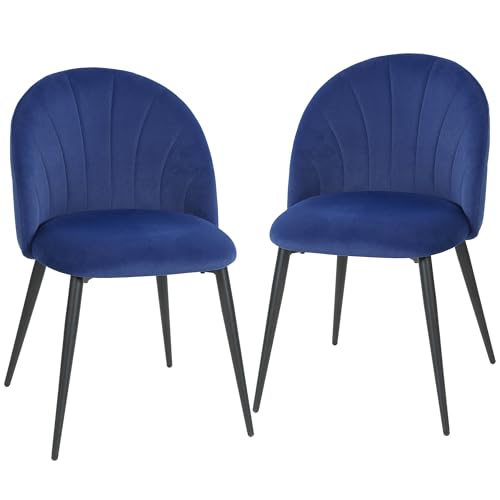 HOMCOM Set 2 Sedie Velluto