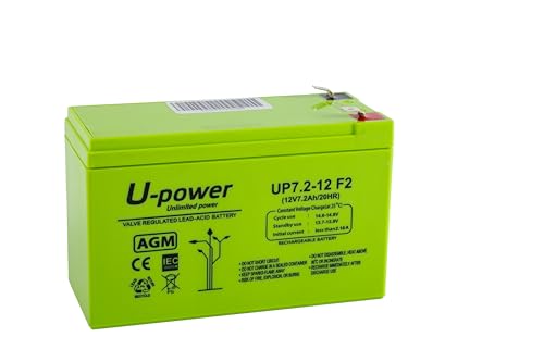 U-Power - Batteria AGM Sigillata 7.2Ah 12V