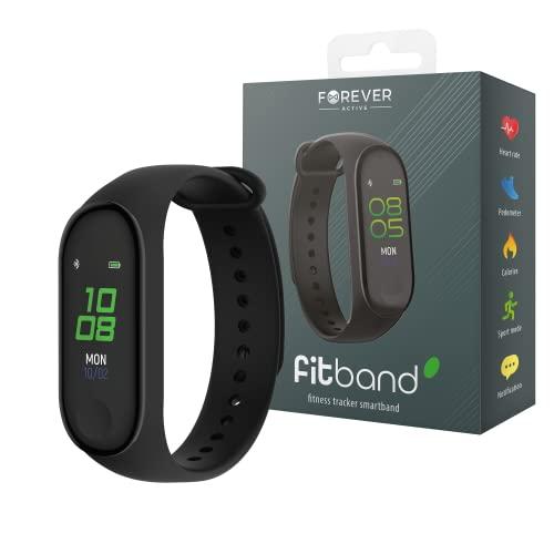FOREVER Fitband – Braccialetto fitness connesso tracker attività e frequenza cardiaca discreta e leggera, lunga durata
