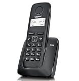 Gigaset A116 - Telefono Cordless - Durata delle batterie 12 ore di conversazione e 130 ore di standby - Fino a 50 voci