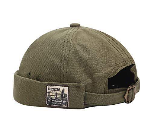 Faringoto Cappelli unisex senza visiera senza visiera Sailor Skullcap Berretti, 100-Verde militare, Etichettalia unica