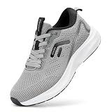 FitVille Scarpe Running Uomo Pianta Larga Scarpe Ginnastica Larghe Leggere Scarpe da Corsa su Strada Grigio 44 EU Larga