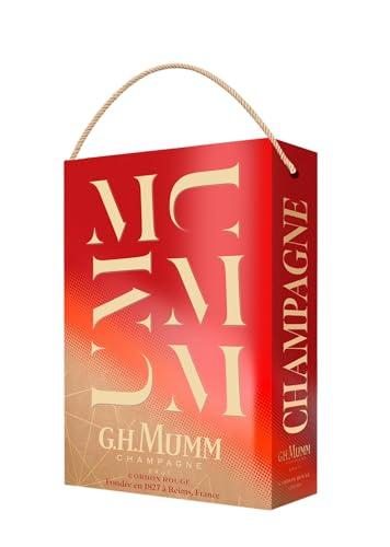 G.H. Mumm Champagne Cordon Rouge, Confezione Regalo con 2 Bottiglie 75CL, vol 12%