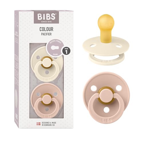 BIBS Colour Ciuccio confezione da 2 pezzi, Ivory/Blush
