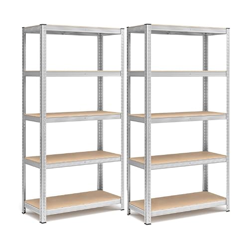 Set 2 Scaffali in Metallo 40x90x180 cm