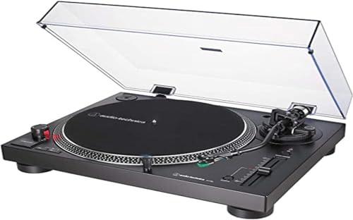 Audio-Technica AT-LP120X Piatto Audio Giradischi a Trasmissione Diretta, Nero, Analogico e USB