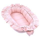 Riduttore lettino neonato - 90x50 cm baby nest trasportabile per neonati nido culla pod cocoonababy babynest antisoffoco Rosa Sporco