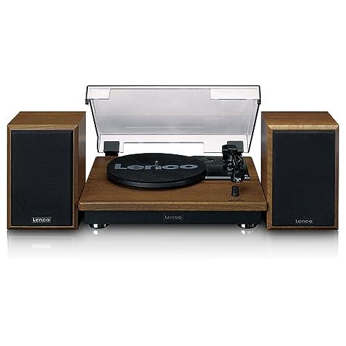 Lenco LS-100 – Giradischi Hi-Fi con Bluetooth 5.0 – Altoparlanti esterni – 2 x 10 watt RMS