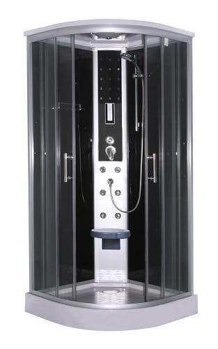 Cabina doccia completa SCALA BLACK 90 x 90 x 215 cm
