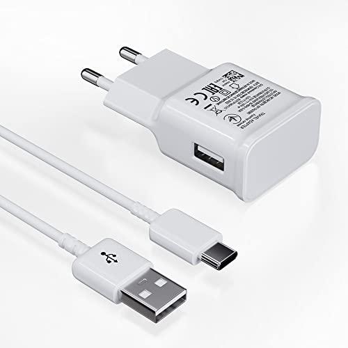 Caricatore USB con cavo di Ricarica USB di Tipo C Compatibile con Samsung Galaxy S8 S8+ S9 Plus S9+ S10 S10 Plus S10e A50 A51 A12 A10e A32 A42 Note 8/9
