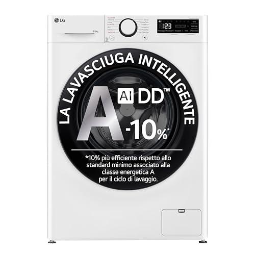 LG AI DD D4R3009NSWB Lavasciuga 9/6kg