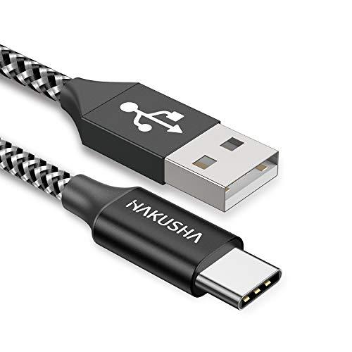 HAKUSHA Cavo USB C, [1M] Cavo USB Tipo C Nylon Ricarica Rapida per Android Samsung Galaxy S21 Ultra,Note 20,Z Fold 3,Huawei P50,Mate 40,MateBook,Xiaomi Mi 11 Lite,OnePlus 9,Google 
