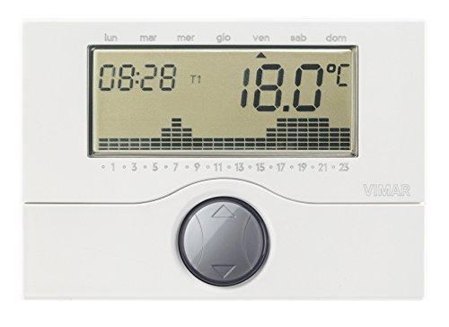 Vimar 01910 Cronotermostato Programmabile A Batteria, Bianco