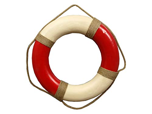 Salvagente 50 cm Rosso/Beige effetto anticato