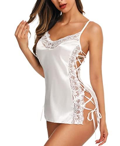 RSLOVE Lingerie Donna Babydoll Indumenti da Notte di Seta