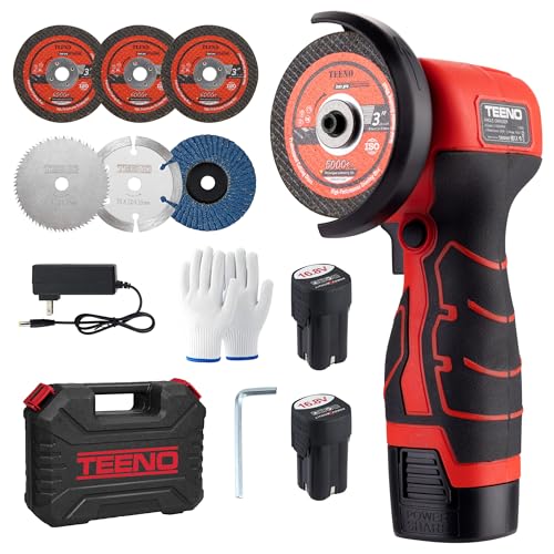 TEENO Mini Smerigliatrice Angolare a batteria 76mm 19.500 RPM