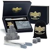 WHISISKEY Set Pietre di Whisky - 12 Cubetti di Ghiaccio Riutilizzabili - Set Whisky Regalo - Idee Regalo Uomo Compleanno - Scatola Regalo - Accessori da Whisky