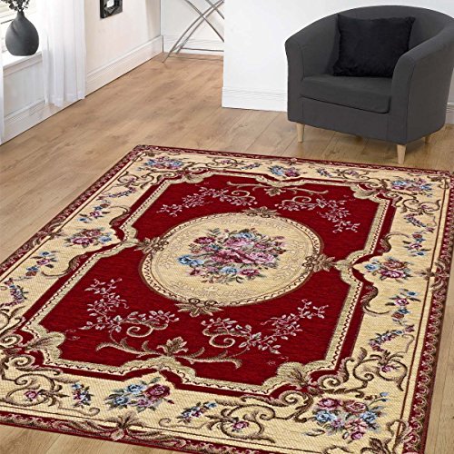 Pierre Tappeti Tappeto Aubusson Rosso