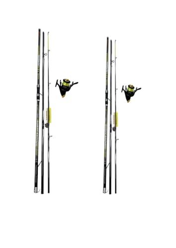 Generico Mgfishing Kit Pesca surfcasting 2 Canne TRABUCCO SONIC 4,20mt 200gr + 2 Mulinelli TrabuccoSONIC 8000