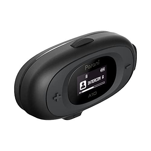 Sena Auricolare con interfono per moto Parani A10 (Microfono con asticella), Nero
