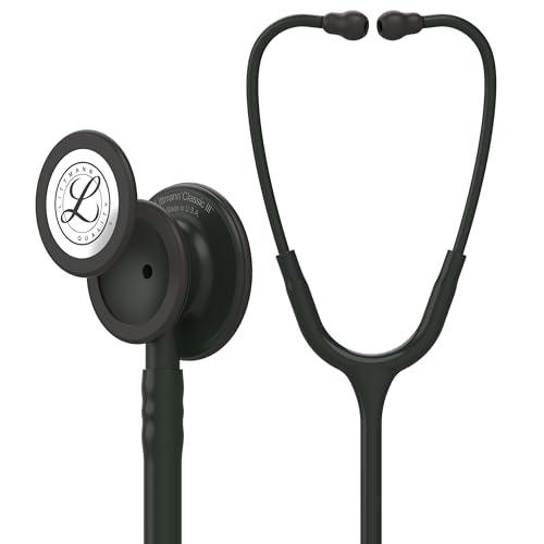 3M Littmann Stetoscopio per il monitoraggio Classic III, testina Black Edition, tubo auricolare nero, 69 cm, 5803