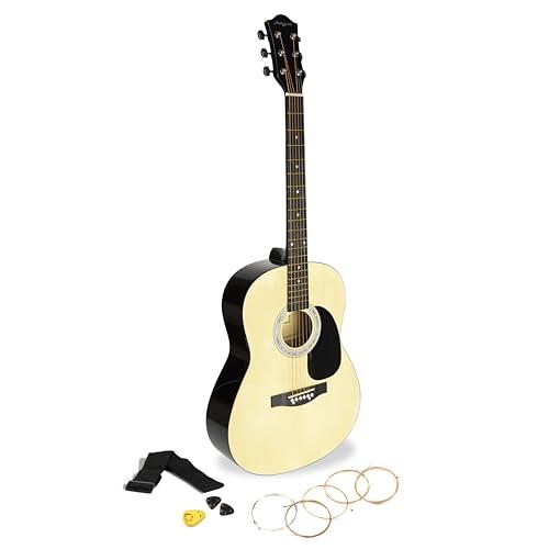 Martin Smith Chitarra acustica con corde, plettri e tracolla per chitarra, Naturale, 102 (W) x 10 (D) cm