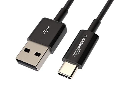 Amazon Basics – Cavo di ricarica rapida da USB-C a USB-A 2.0, velocità 480 Mbps, certificato USB-IF, per Apple iPhone 16/15, iPad, Samsung Galaxy, tablet, laptop, 0,9 m, nero