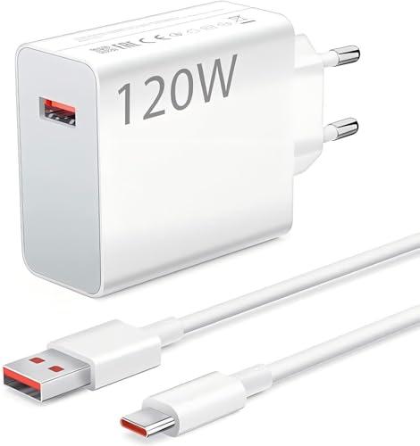 120W Rapido Caricatore USB con Cavo USB C 1M per Mi Turbo Charge