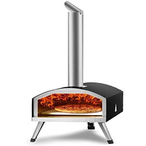 VEVOR Forno per Pizza Portatile a Pellet di Legno con Pietra