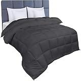 Utopia Bedding Invernale Piumone - Piumino matrimoniale - Piumino Letto matrimoniale - Trapunta matrimoniale 100% Microfibra in Fibra Cava (Grigio