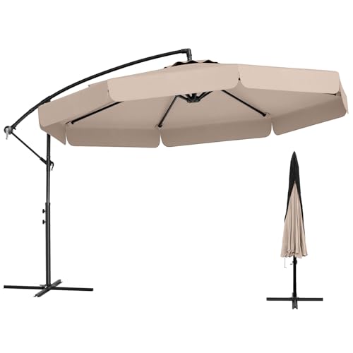 COSTWAY Ombrellone da Giardino 290 cm a Braccio