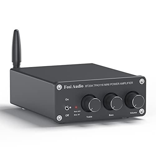 Fosi Audio BT20A Amplificatore Bluetooth 5.0, TPA3116 100 Wx2 Amplificatore Audio HiFi