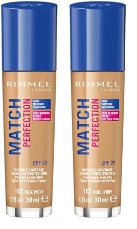 Rimmel London Match Perfection Foundation – Fondotinta Liquido Pelle Perfetta e Levigata No Effetto Maschera