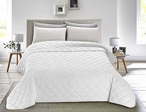 Banzaii Trapuntino, Copriletto Autunnale, Primaverile Una Piazza e Mezza 220×260 Bianco/Bianco Made in Italy