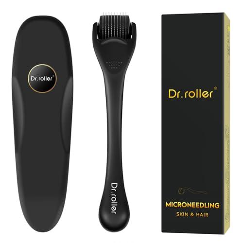 Dr.roller Dermaroller 0,5 mm, Dermaroller Capelli Viso Uomo e Donna, Microneedle Viso Capelli, Derma Roller Beard Roller 540 Ago di Titanio