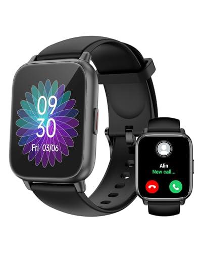 RUIMEN Smartwatch Uomo Donna Chiamate Bluetooth Orologio Contapassi Android iOS Compatibile Fitness Watch Sportive Cardiofrequenzimetro da polso
