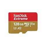 SanDisk 128GB Extreme scheda microSDXC + adattatore SD + RescuePro Deluxe fino a 190 MB/s con prestazioni app A2 UHS-I Class 10 U3 V30