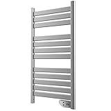 Cecotec Scaldasalviette riscaldato a risparmio energetico 9050 Asciugamano doppio in acciaio inox 500 W, IP24 2 modalità, timer, display LED, design moderno, kit di installazione