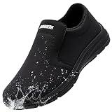 LARNMERN Yseu02a-l033010241 Scarpe Cuoco Cucina Uomo Antiscivolo Scarpe da Chef Lavoro Impermeabili Ristorazione Antinfortunistica Cameriere Sanitaria/41EU Nero