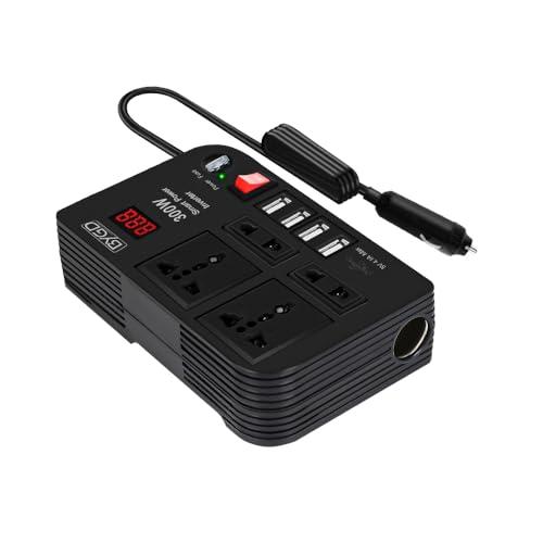 Inverter di potenza da 300 W per auto con caricatore da auto DC 12 V a 220 V AC