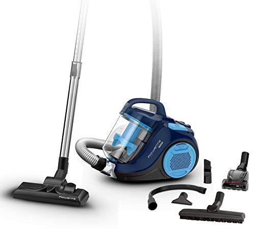 Rowenta Swift Power Cyclonic Aspirapolvere Potente Senza Sacco, 1.2 L, 750 W, 5 Accessori Inclusi, 77 dB(A) Silenzioso, Tecnologia Ciclonica, Aspirapolvere a Traino Compatto,Filtro