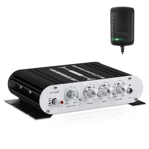 Amplificatore audio HiFi, amplificatore stereo 2.1 CH, RMS 20 Wx2+40 W ST-838 con uscita subwoofer