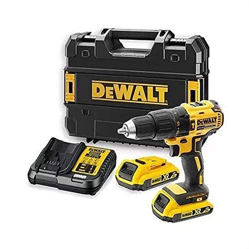 DeWalt Trapano Avvitatore XR 18V, 2 Batterie 2.0Ah, Motore Brushless, Valigetta TSTAK Inclusa, Potente e Versatile per Uso Professionale e Domestico, DCD778D2T-QW