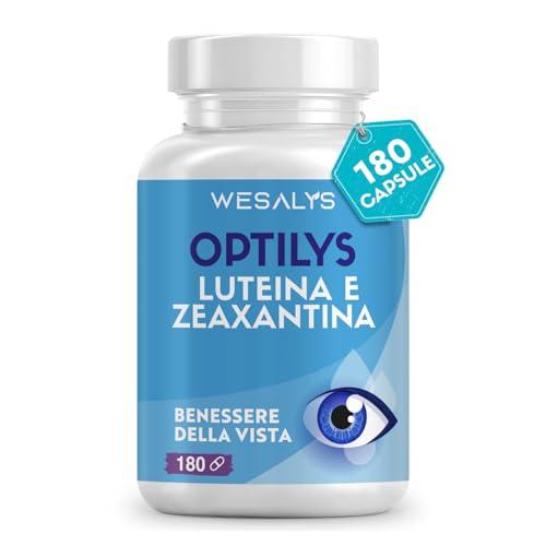 Integratore Occhi con Luteina e Zeaxantina Alto Dosaggio,180 capsule (6 mesi di fornitura), Integratore Vista con Mirtillo Nero, Acido ialuronico, Vite Rossa, Vitamina E, Zinco, Vi